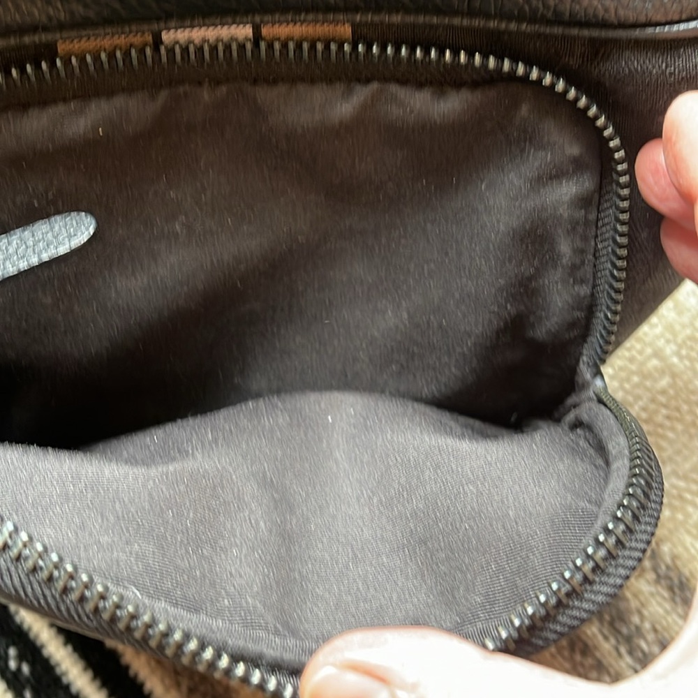 Coach Belt Bag Waist Signature Jacquard Varsity Stripe Thompson Black Elm Multi - Picture 4 of 9